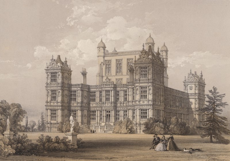 Wollaton Salonu, Nottinghamshire by Thomas Allom