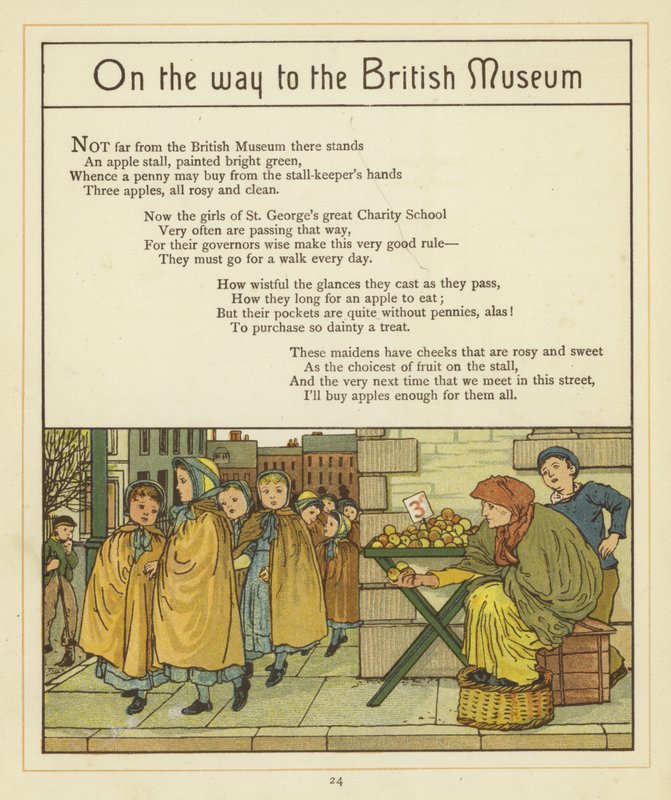 On the Way to the British Museum  by Thomas Crane