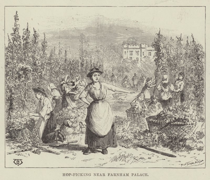 Farnham Sarayı yakınında Atlama Toplama by Thomas Harrington Wilson