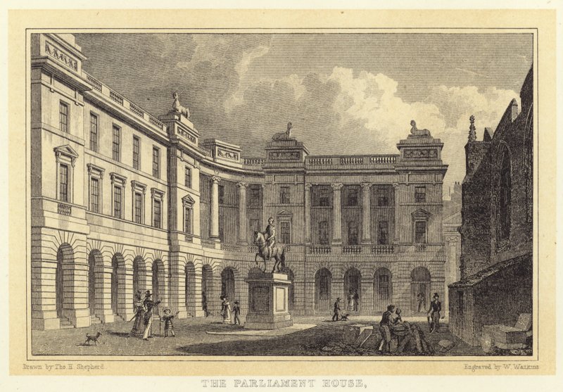 Parlamento Binası (gravür) by Thomas Hosmer (after) Shepherd
