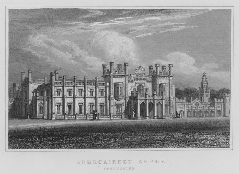 Abercairney Manastırı, Perthshire (gravür) by Thomas Hosmer Shepherd