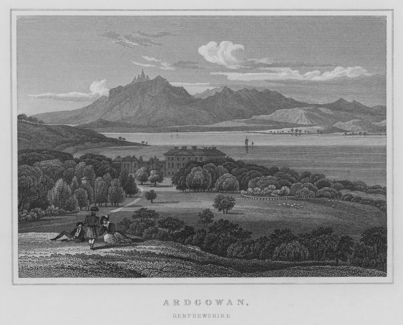 Ardgowan, Renfrewshire (gravür) by Thomas Hosmer Shepherd