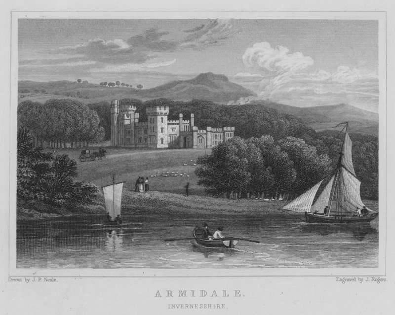 Armidale, Invernesshire (gravür) by Thomas Hosmer Shepherd