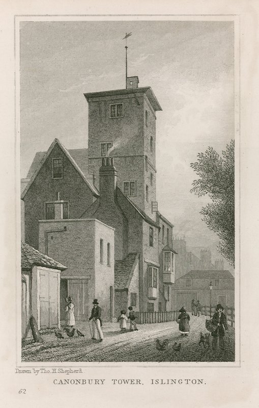 Canonbury Evi ve Kulesi by Thomas Hosmer Shepherd