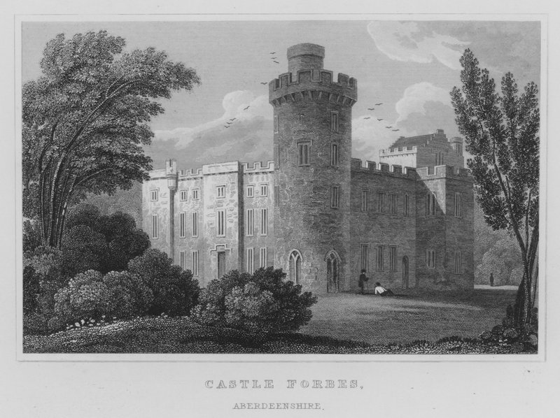 Castle Forbes, Aberdeenshire (gravür) by Thomas Hosmer Shepherd