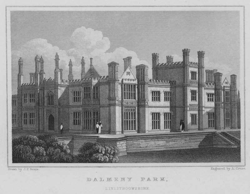 Dalmeny Parkı, Linlithgowshire (gravür) by Thomas Hosmer Shepherd