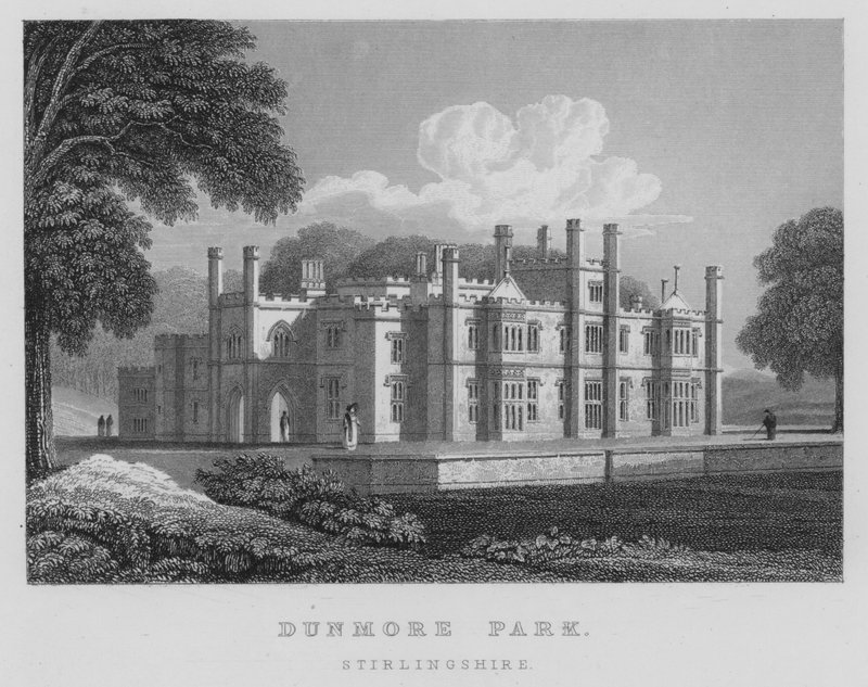 Dunmore Parkı, Stirlingshire (gravür) by Thomas Hosmer Shepherd
