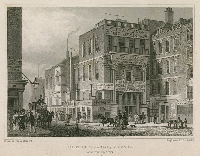 Exeter Change, The Strand, Londra by Thomas Hosmer Shepherd