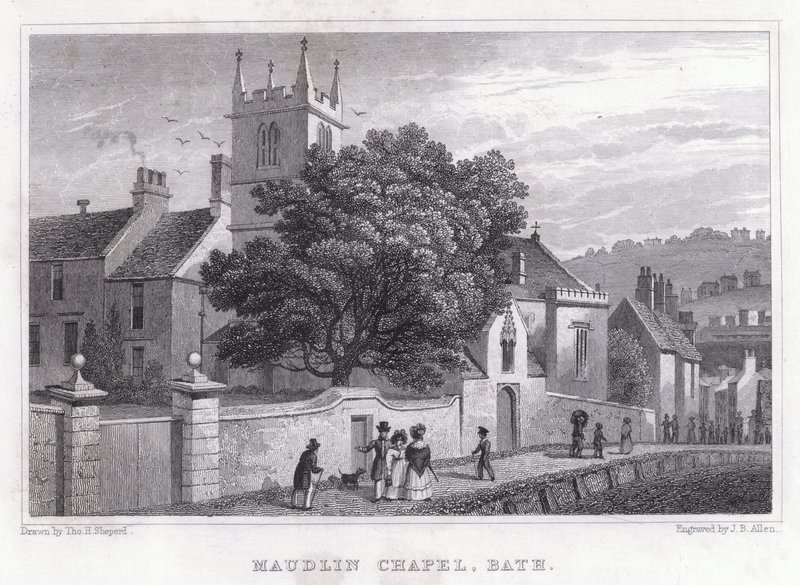 Maudlin Şapeli, Hamam (gravür) by Thomas Hosmer Shepherd