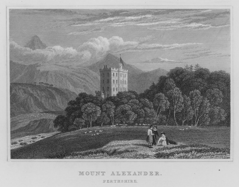 Alexander Dağı, Perthshire (gravür) by Thomas Hosmer Shepherd