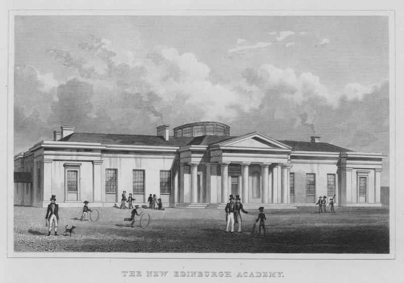 Yeni Edinburgh Akademisi (gravür) by Thomas Hosmer Shepherd