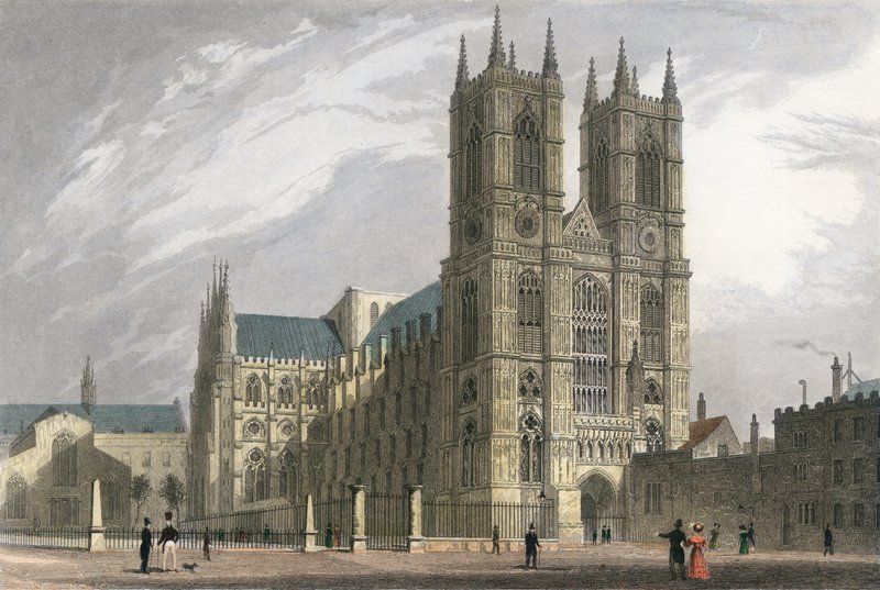 Westminster Manastırı, Batı Cephesi by Thomas Hosmer Shepherd