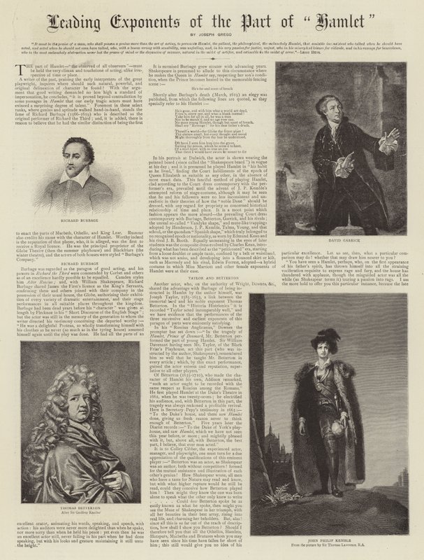 Hamlet Kısmının Önde Gelen Üsleri by Thomas Lawrence