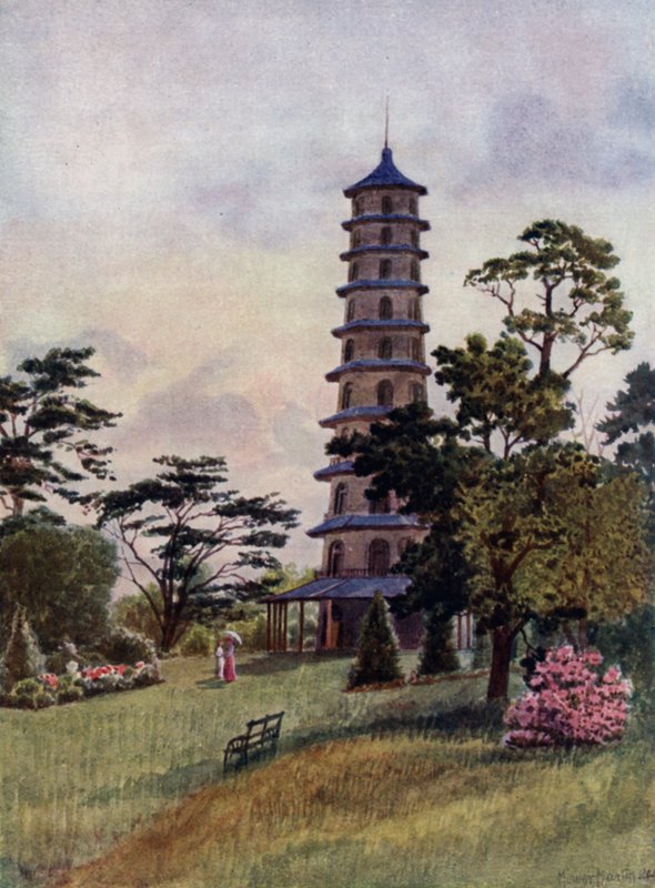 Kew Bahçeleri: Pagoda (renkli taş) by Thomas Mower Martin