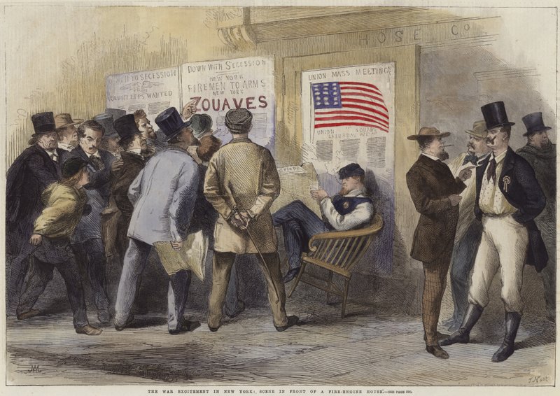 New York'ta savaş heyecanı by Thomas Nast