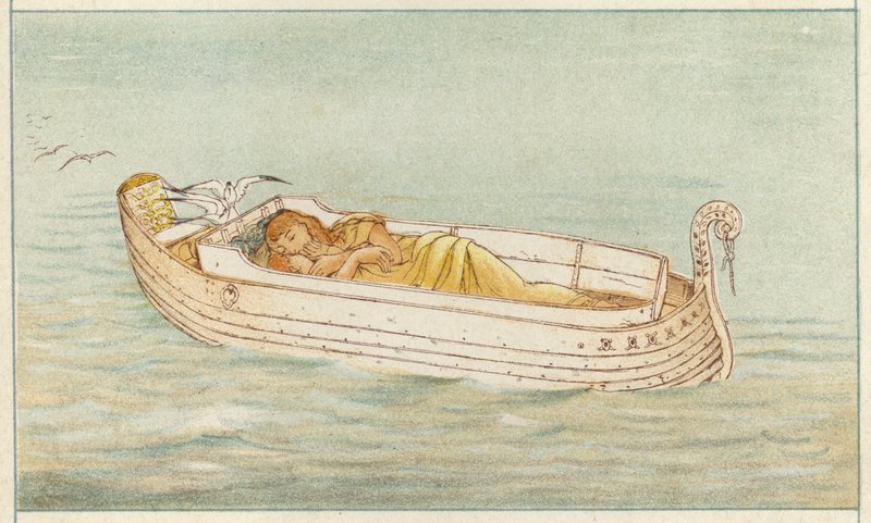Danae ve Perseus (renkli taş) by Thomas Ralph Spence