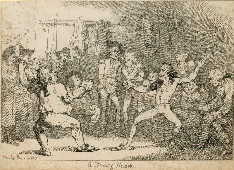 Bir eskrim maçı by Thomas Rowlandson