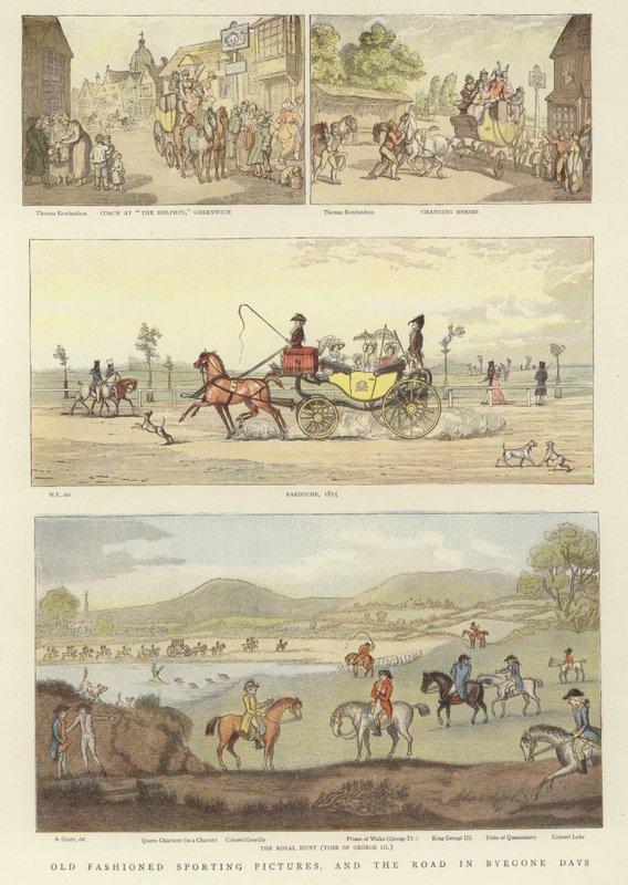 Eski Moda Spor Resimleri by Thomas Rowlandson