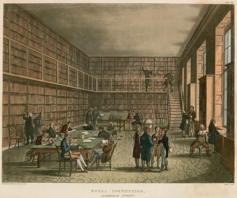 Kraliyet Enstitüsü, Albemarle Caddesi, Londra by Thomas Rowlandson