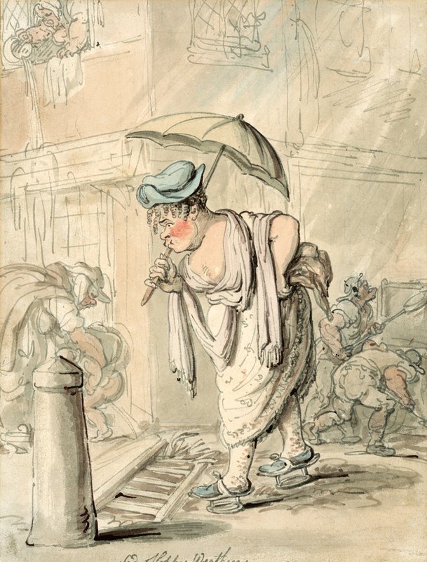 üzgün özensiz hava by Thomas Rowlandson