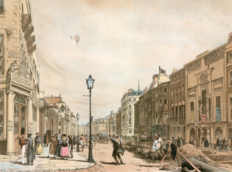 Piccadilly şehre doğru bakıyor by Thomas Shotter Boys