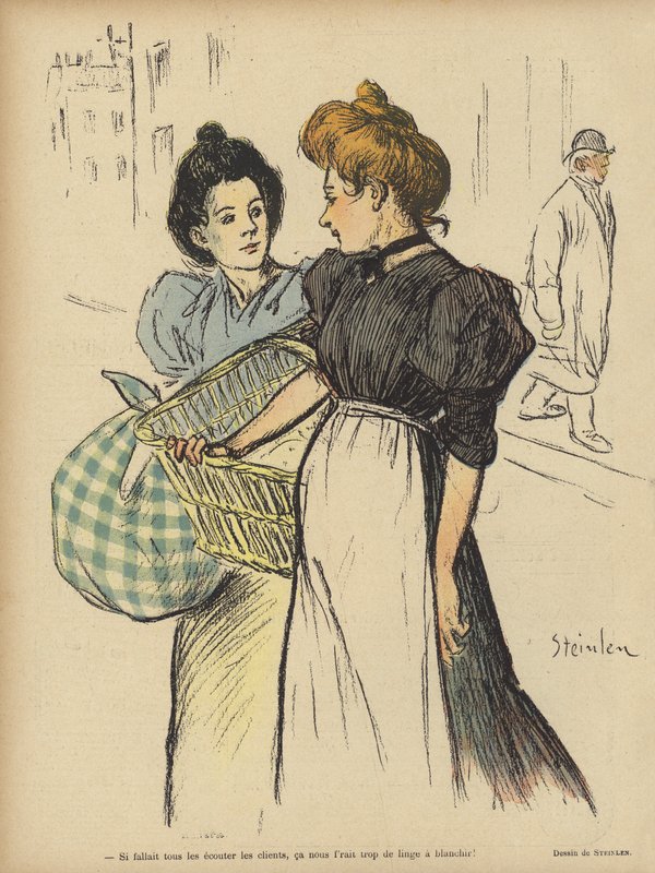 Le Rire için İllüstrasyon by Théophile Alexandre Steinlen