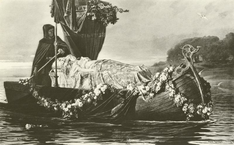 Elaine (gravür) by Toby Edward Rosenthal