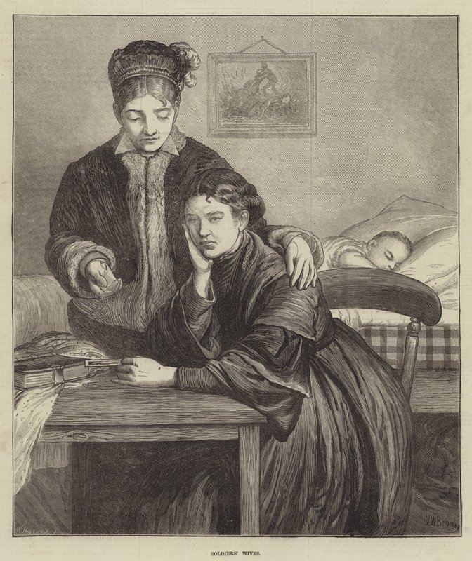Askerlerin Eşleri by Valentine Walter Lewis Bromley