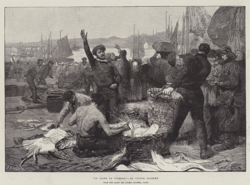 La Criee ve Poisson by Victor Gabriel Gilbert