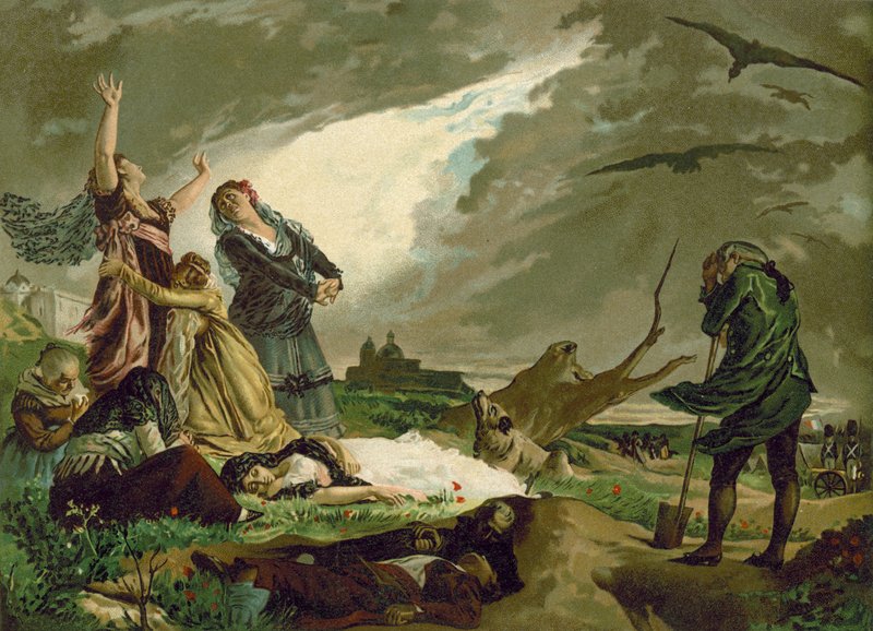 The 3rd of May 1808 (chromolitho) by Vincente Gonzalez Palmaroli