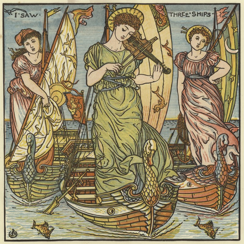 Üç Gemi Gördüm by Walter Crane
