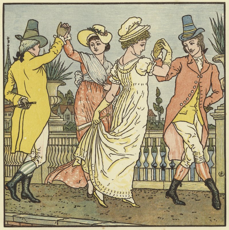 Avignon köprüsü üzerinde by Walter Crane
