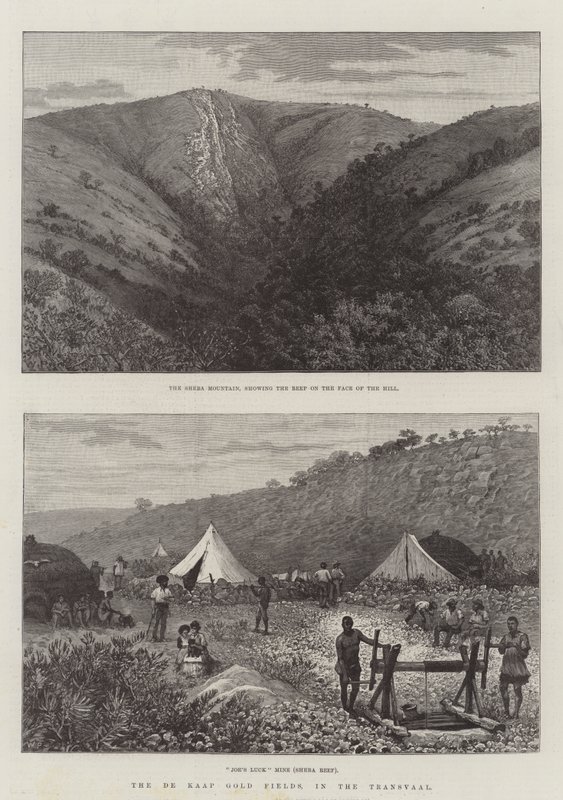 Transvaal'daki De Kaap Altın Tarlaları by Walter Paget