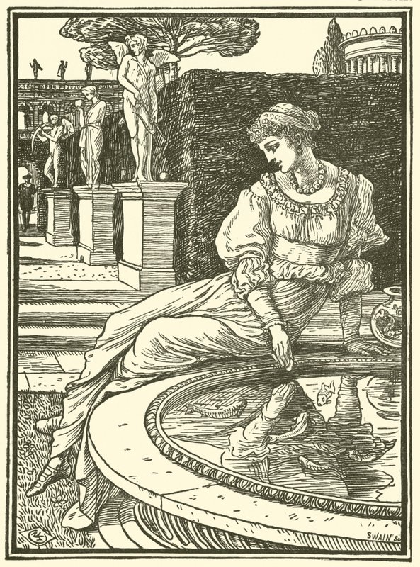 Prenses Fiorimonde (gravür) by Walter (after) Crane