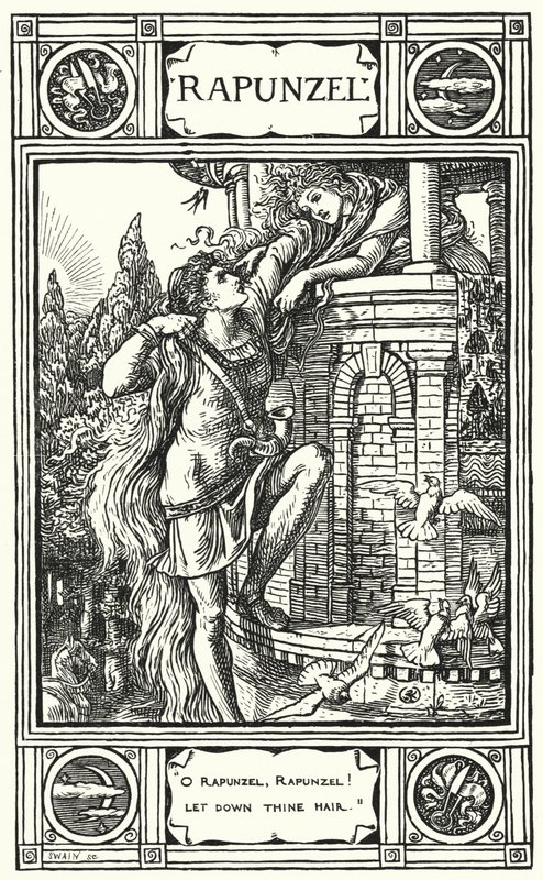 Rapunzel (gravür) by Walter (after) Crane