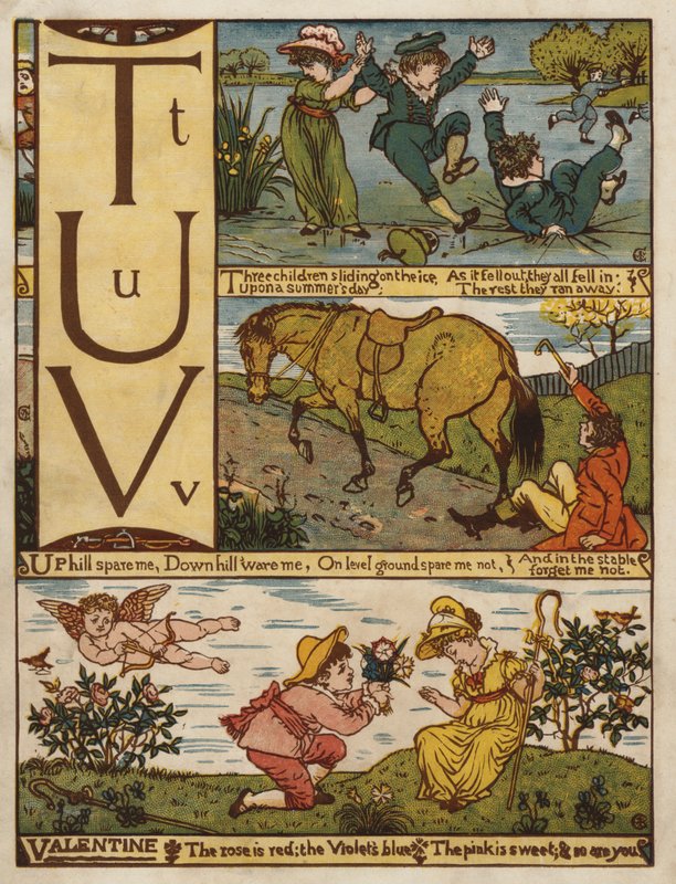 Alfabe (renkli taş) by Walter Crane