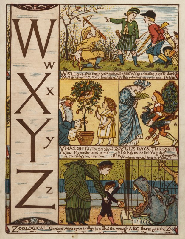 Alfabe (renkli taş) by Walter Crane