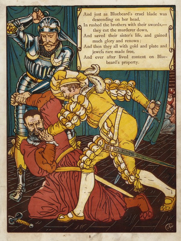 ಬ್ಲೂಬಿಯರ್ಡ್ (ಬಣ್ಣ ಲಿಥೋ) ಟರ್ಕಿ by Walter Crane