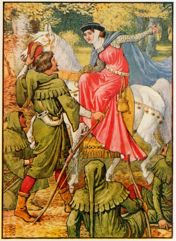 Robin Hood ve Hanımefendi by Walter Crane