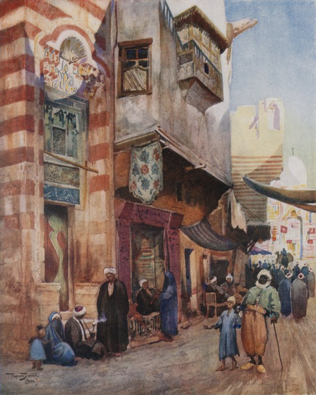 ಕೈರೋ ಟರ್ಕಿಯಲ್ಲಿ ಒಂದು ಬೀದಿ ದೃಶ್ಯ by Walter Spencer Stanhope Tyrwhitt