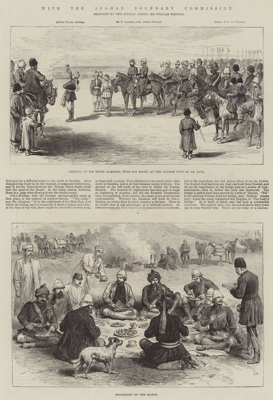 Afgan Sınır Komisyonu ile by William Crimea Simpson