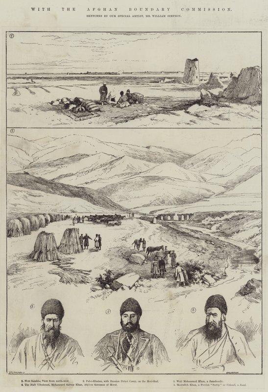 Afgan Sınır Komisyonu ile by William Crimea Simpson