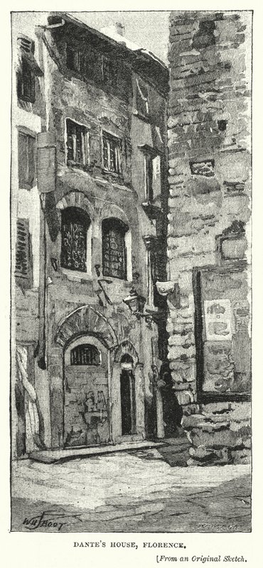 Dantes Evi, Floransa by William Henry James after Boot