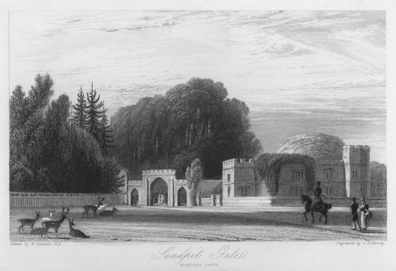 Sandpit Kapısı, Windsor Parkı (gravür) by William (after) Daniell