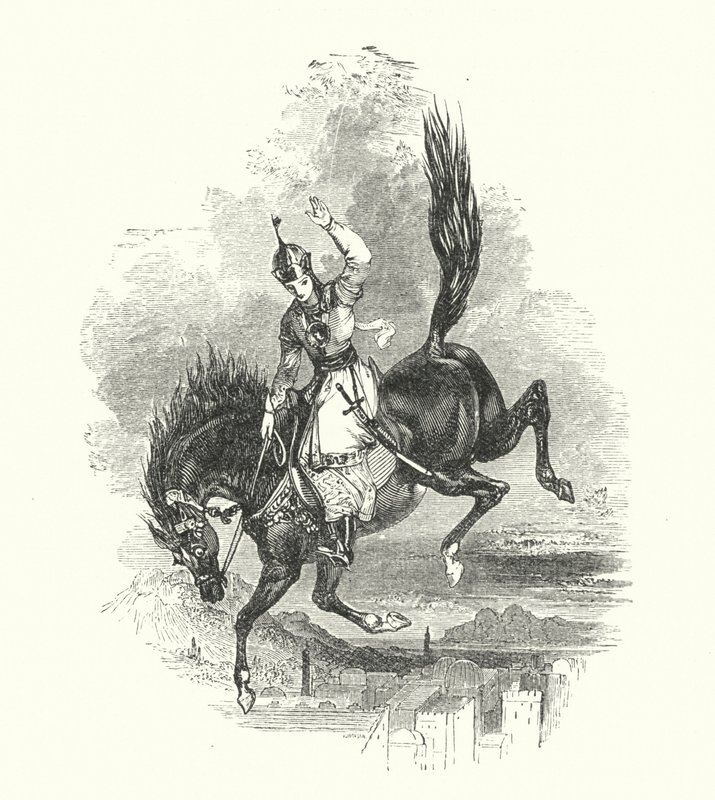 Sihirli At (gravür) by William (after) Harvey