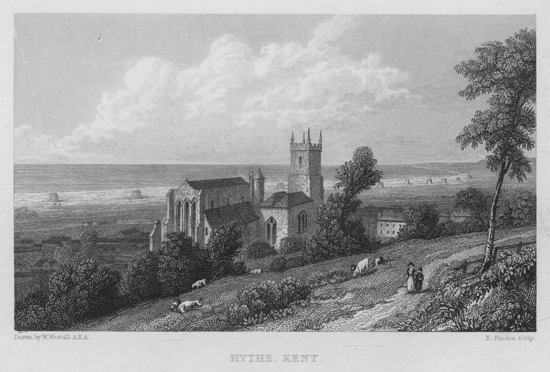 Hythe, Kent (gravür) by William (after) Westall