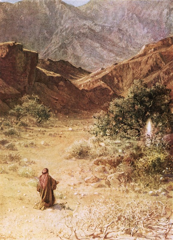 Musa ve yanan çalı by William Brassey Hole