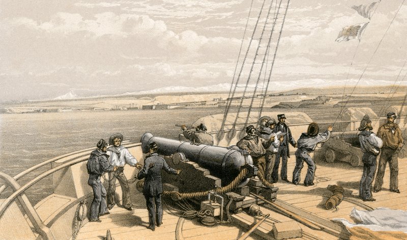 Sebastopol from the sea by William Crimea Simpson