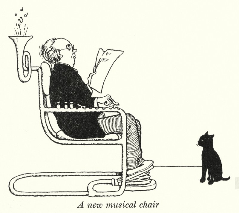 Yeni bir müzik koltuğu (lito) by William Heath Robinson
