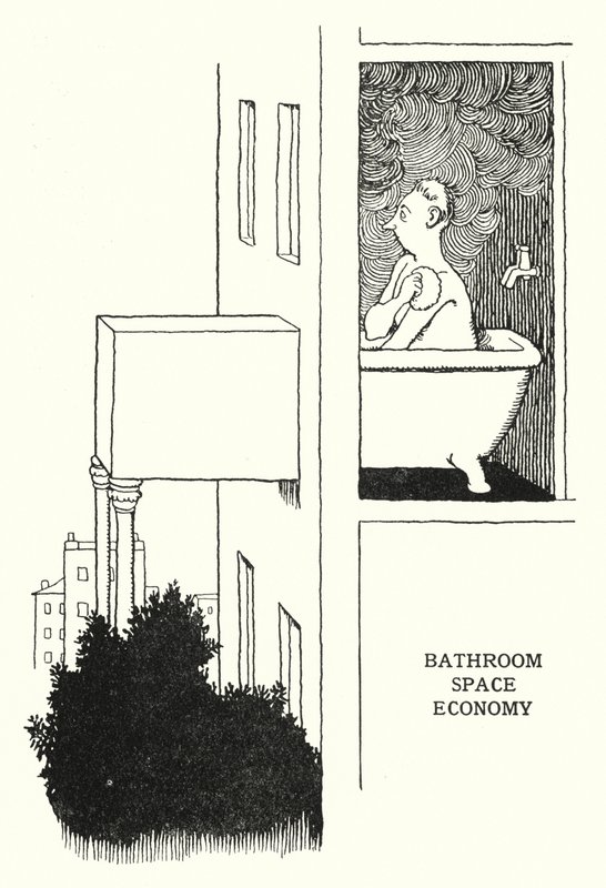 Banyo Alanı Ekonomisi (lito) by William Heath Robinson